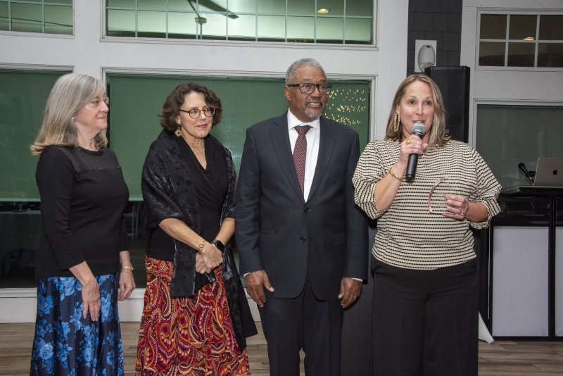 Lewes Public Library was presented a Difference Maker award for its contributions to the community and SDARJ. Shown are (l-r) Maureen Miller, board of commissioners; Rebecca Lowe, adult program coordinator; Joe Lawson, SDARJ executive director; and Library Director Jill DiPaolo.
